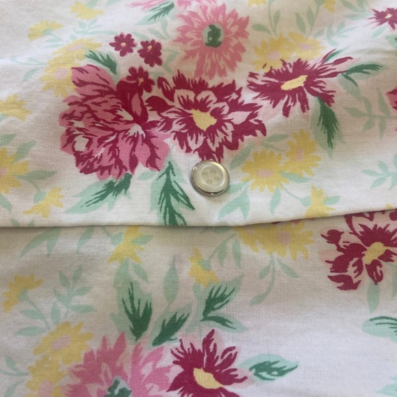 Ashley Taylor Intimates Womens Floral Robe Midi Length Short Sleeve Medium - Picture 10 of 13